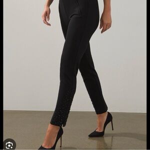 *NWT* Chico’s Juliet Beaded Slim Fit Black Ankle Pant